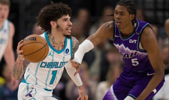 NBA-鲍尔17+5+5黄蜂9人上双150-95狂胜爵士55分